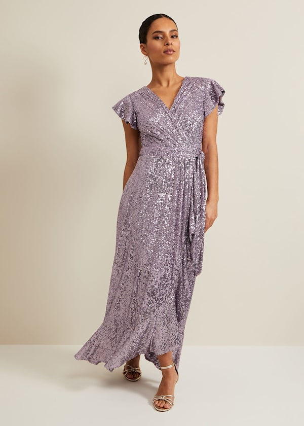 Petite Carina Sequin Maxi Dress