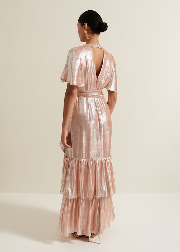 Fleur Metallic Maxi Dress