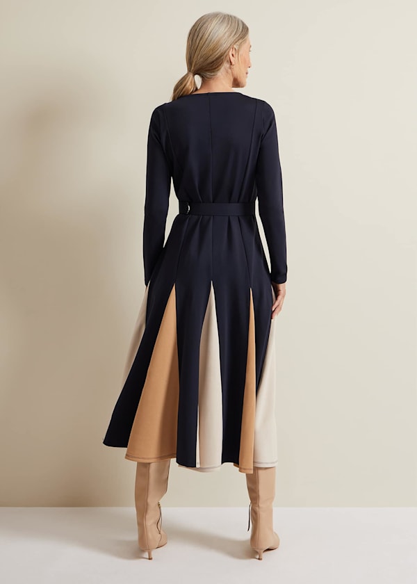 Paula Navy Midi Dress