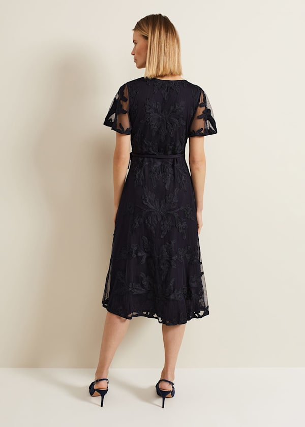 Clara Tapework Wrap Dress