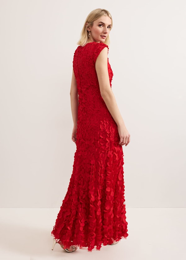 Charlene Ruffle Maxi Dress