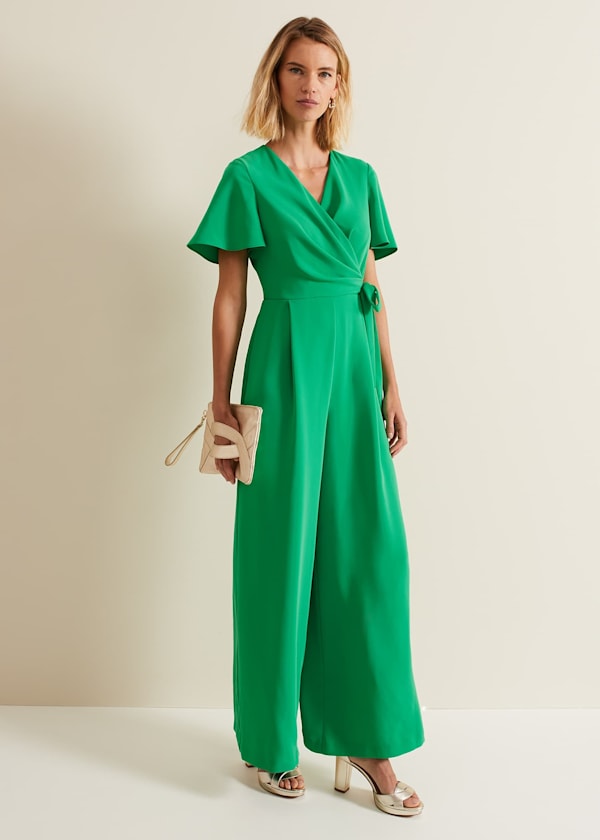 Julissa Green Wide Leg Jumpsuit