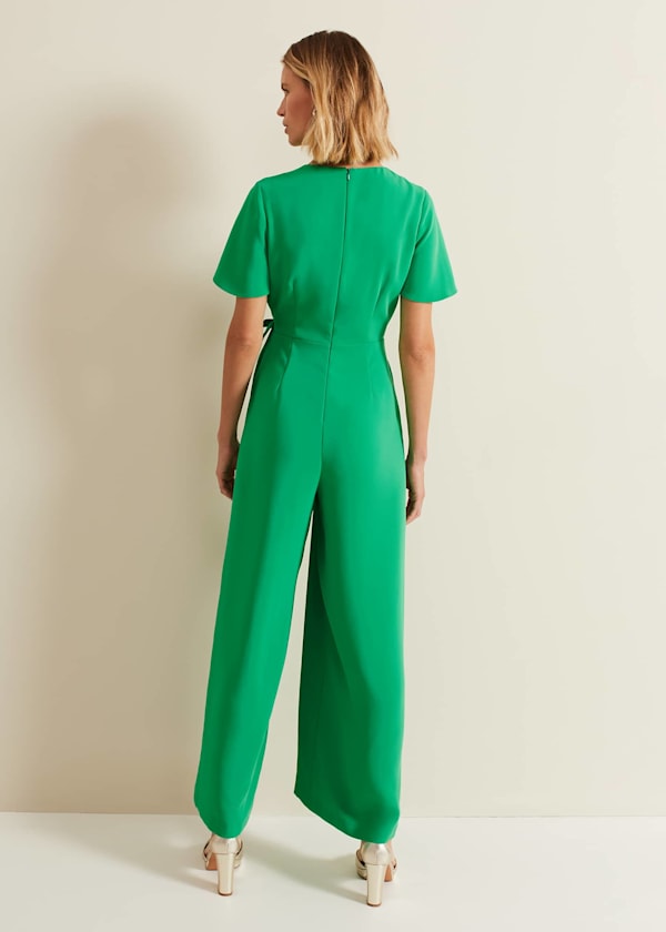 Julissa Green Wide Leg Jumpsuit
