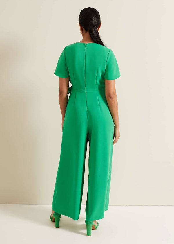 Petite Julissa Green Wide Leg Jumpsuit