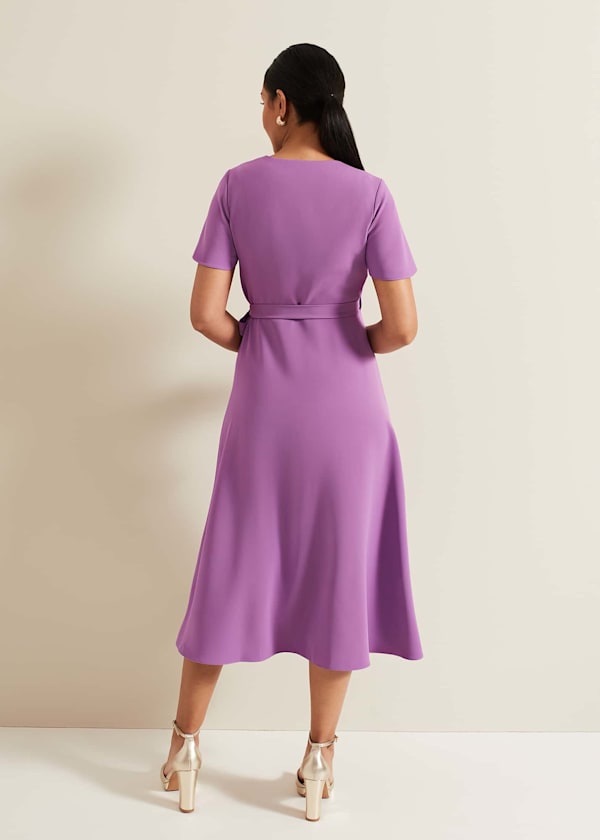 Petite Julissa Frill Wrap Dress
