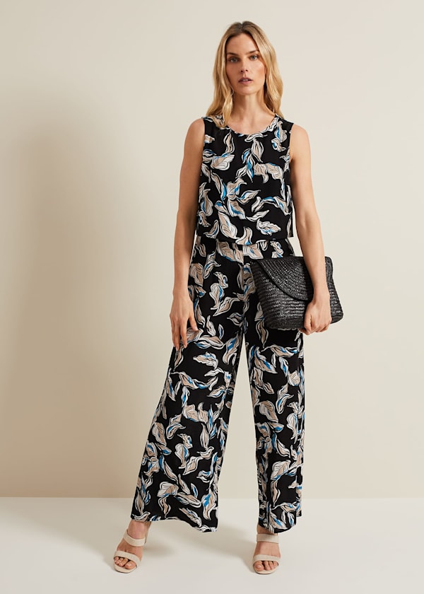 Aubrey pleated floral jumpsuit best sale