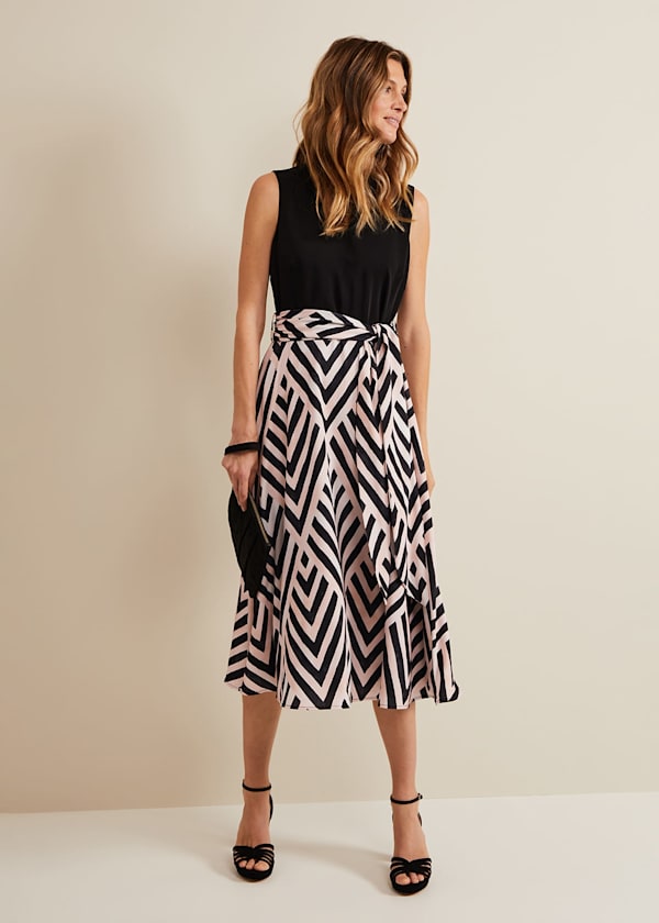 Alora Print Midi Dress