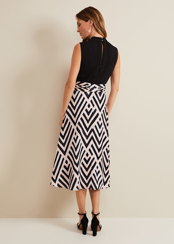 Alora Print Midi Dress
