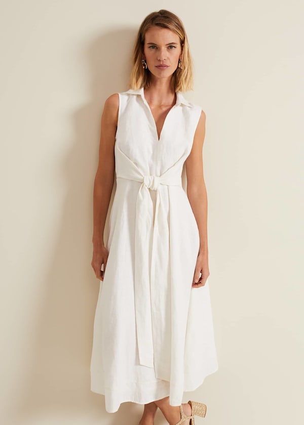 Becky Tie Front Midi Dress