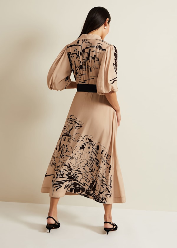 Tammy Puff Sleeve Shirt Dress