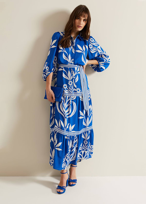 Coralie Print Shirt Midaxi Dress