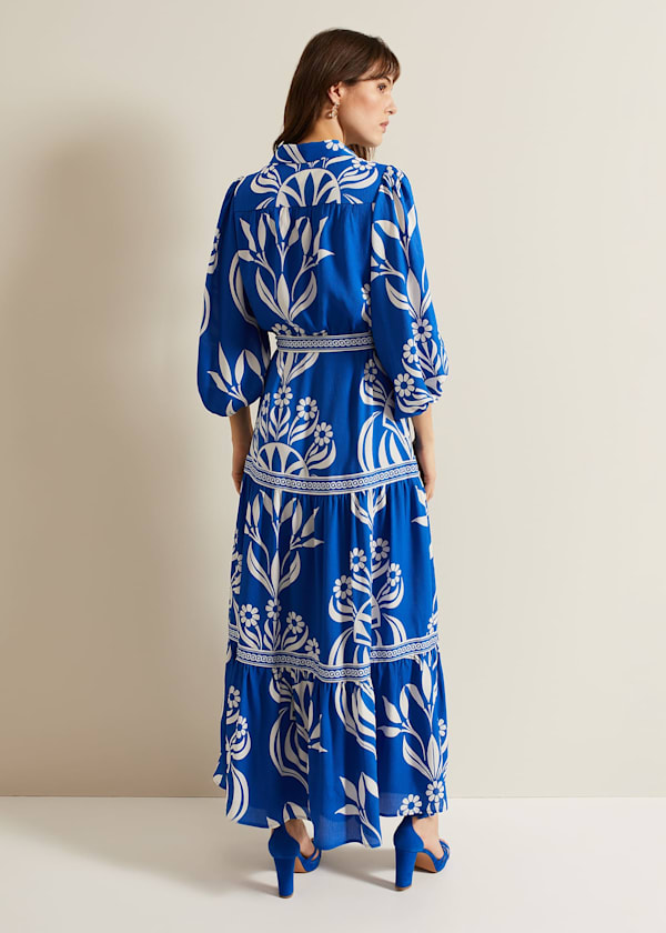 Coralie Print Shirt Midaxi Dress