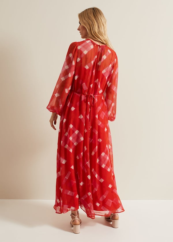 Tatianna Check Maxi Dress