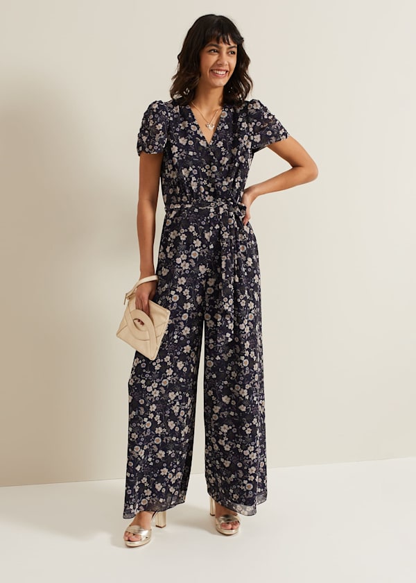 Helene Floral Print Jumpsuit