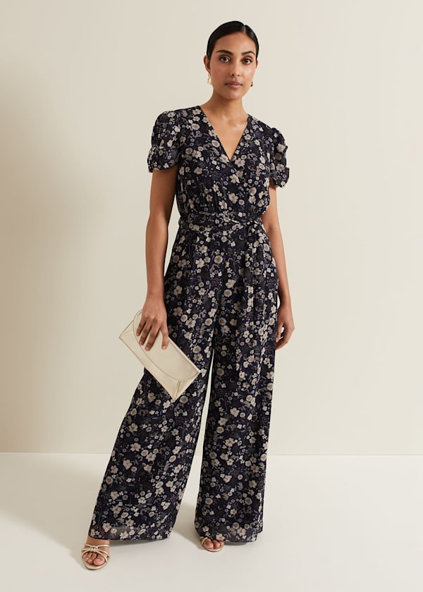 Petite Helene Floral Print Jumpsuit