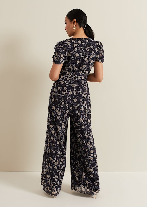 Petite Helene Floral Print Jumpsuit