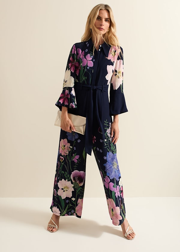 Annia Floral Print Jumpsuit