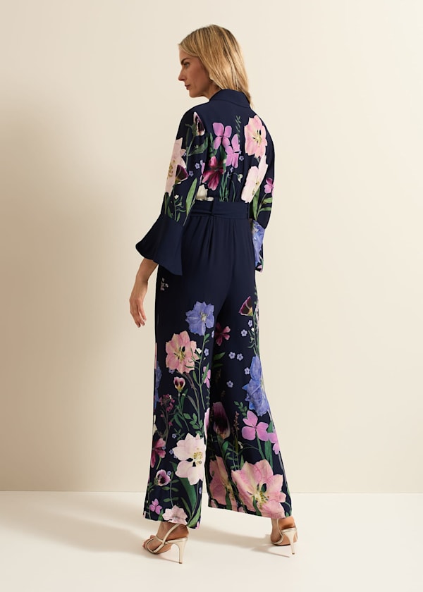 Annia Floral Print Jumpsuit