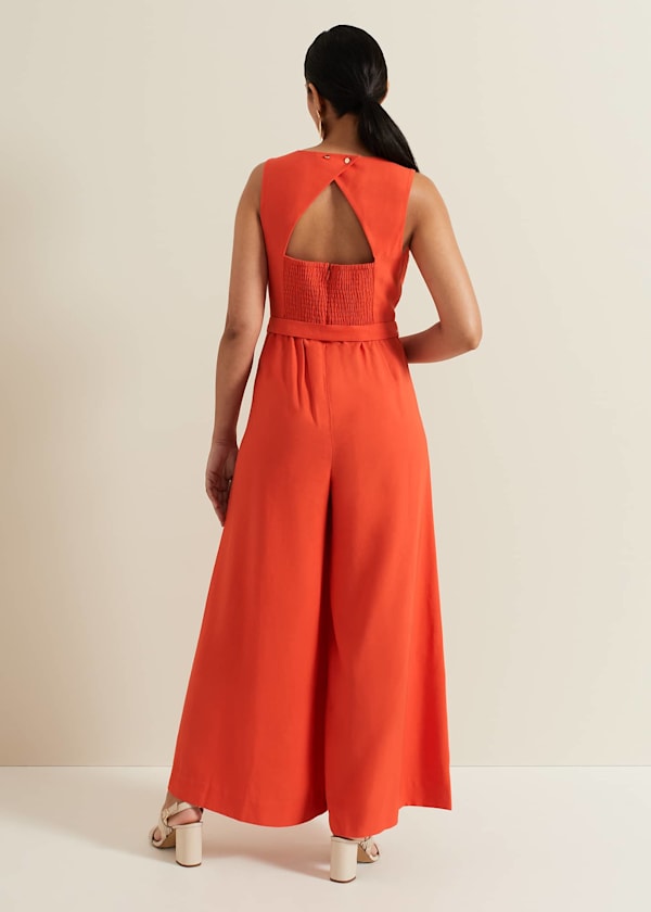 Petite Marta Red Culotte Jumpsuit