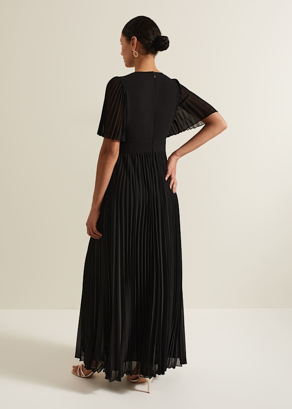 Yasmina Pleated Maxi Dress