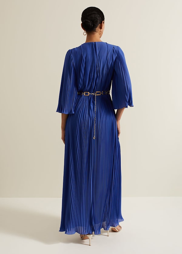 Venetia Pleat Beaded Maxi Dress