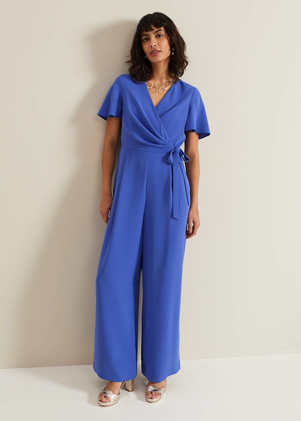 Julissa Blue Wide Leg Jumpsuit