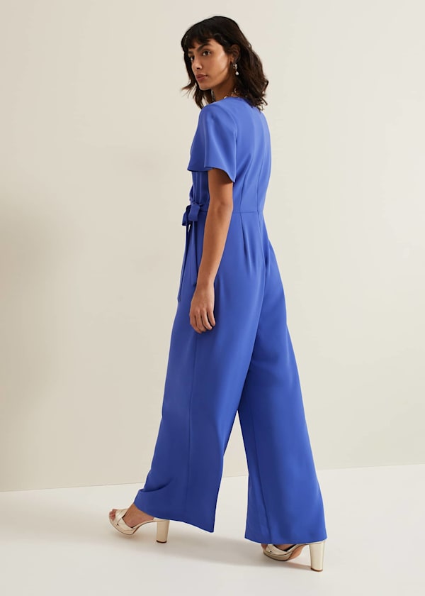 Julissa Blue Wide Leg Jumpsuit