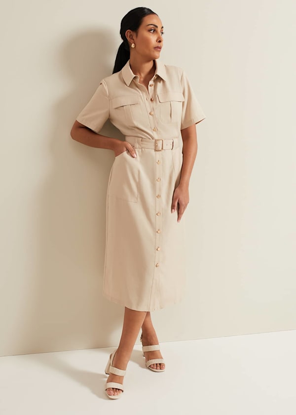 Petite Willow Utility Midi Dress