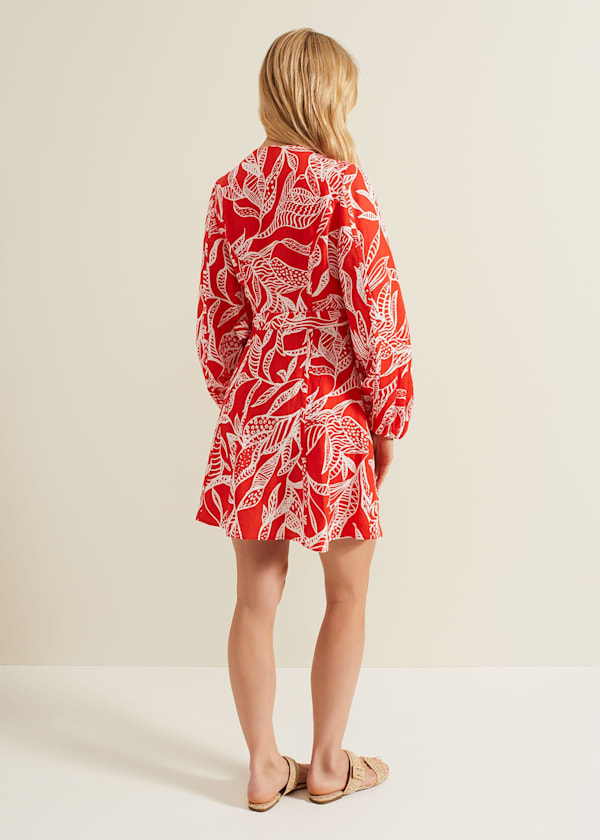 Charlotte Red Wrap Mini Dress