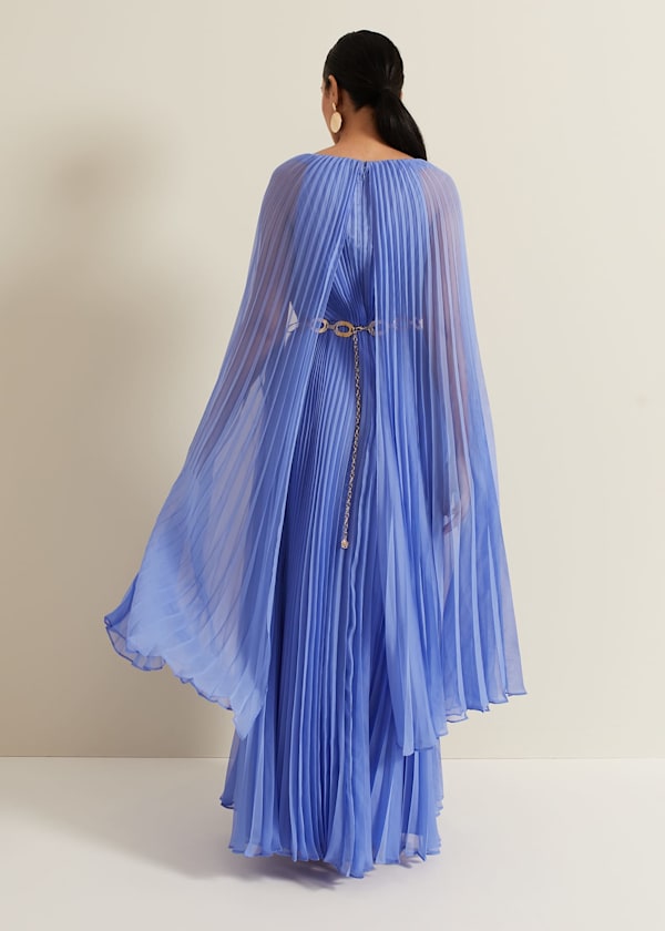 Petite Marren Blue Chiffon Maxi Dress