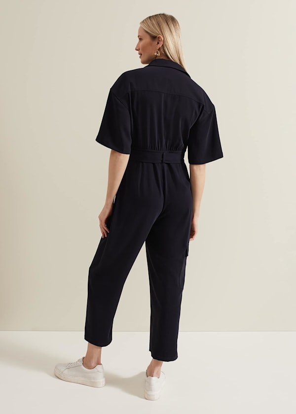 Tallulah Navy Utility Jumpsuit
