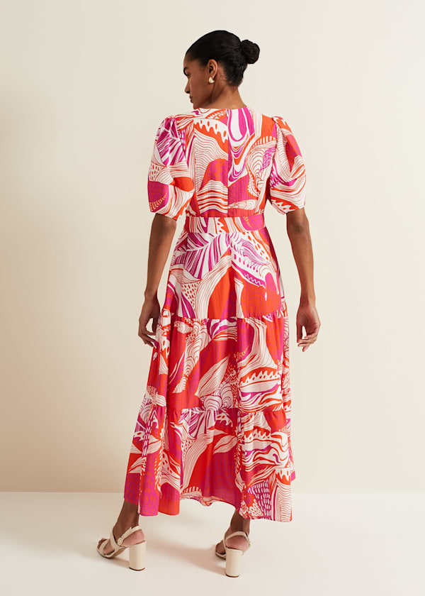 Tilda Red Midi Dress