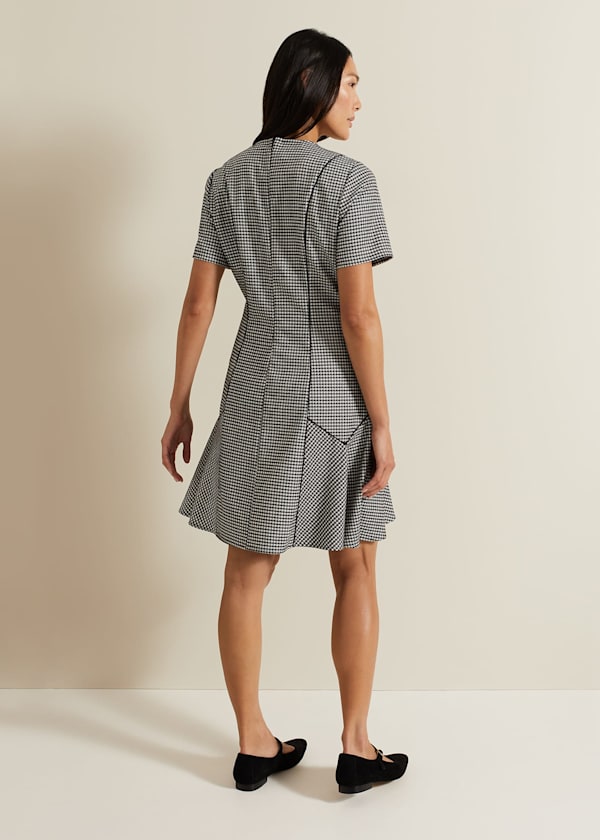 Viola Houndstooth Mini Dress