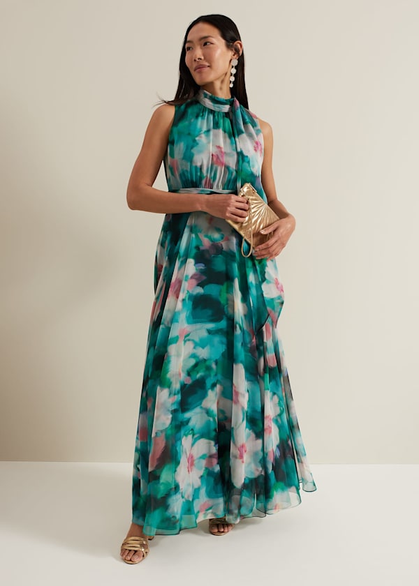Lucinda Chiffon Print Maxi Dress