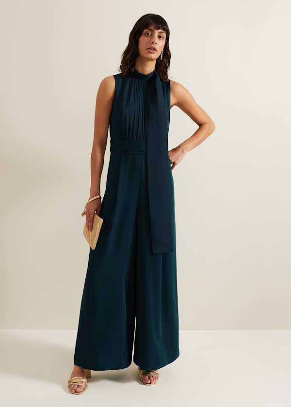 Neesa Green Wide Leg Jumpsuit