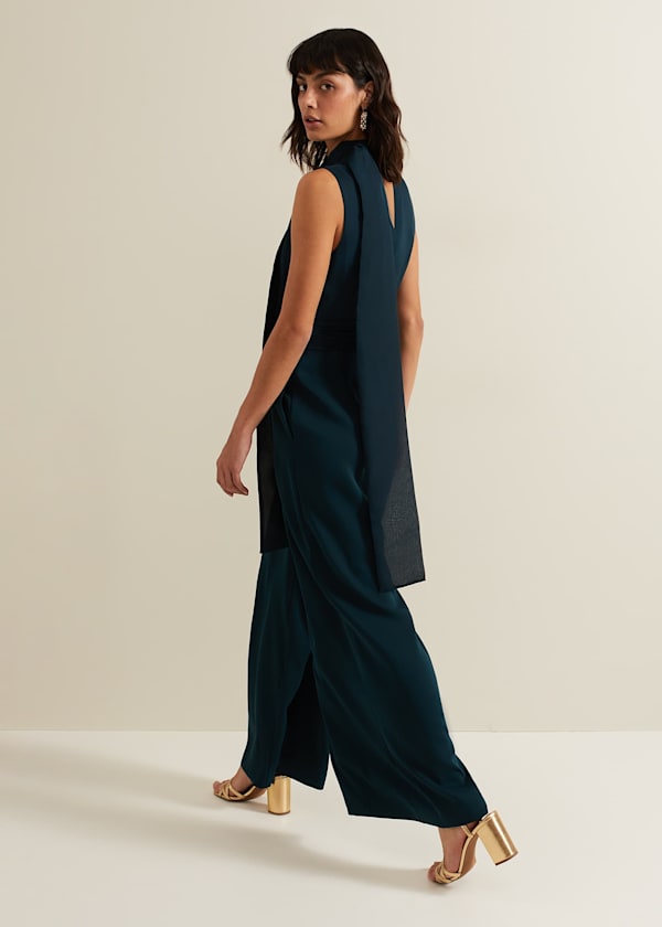Neesa Green Wide Leg Jumpsuit
