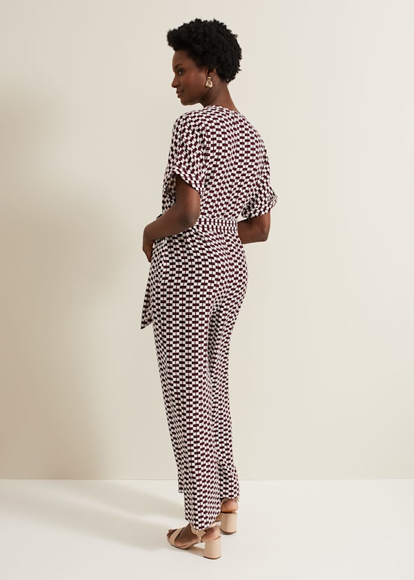 Andra Geo Tie Waist Jumpsuit