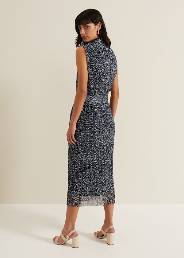 Adia Navy Jersey Shirt Dress