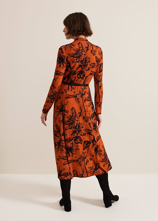 Krissy Floral Piped Midi Dress