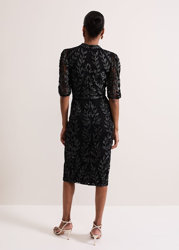 Misha Tapework Shimmer Dress