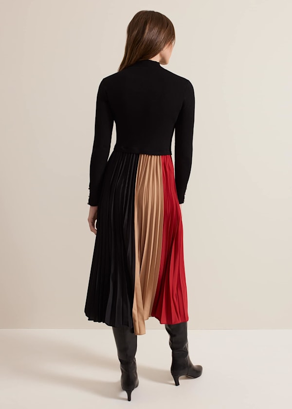 Petite Kiera Colourblock Midi Dress
