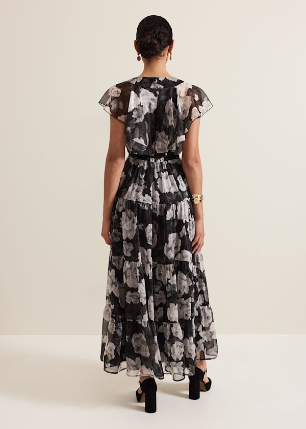 Jordine Floral Print Midaxi Dress