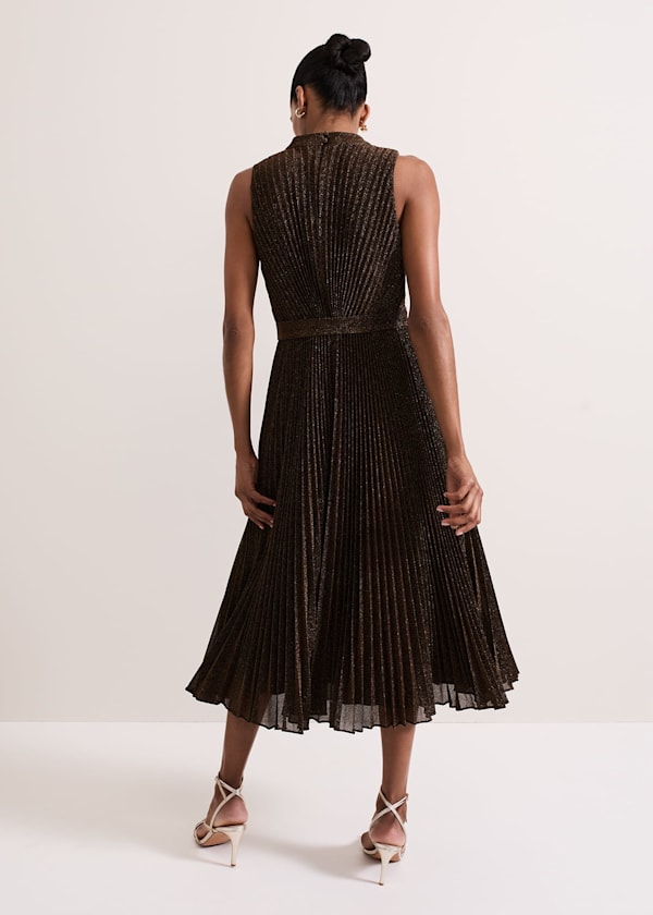 Simara Sparkle Pleat Dress