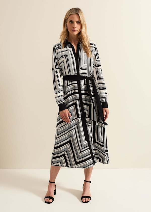 Pia Striped Midaxi Dress