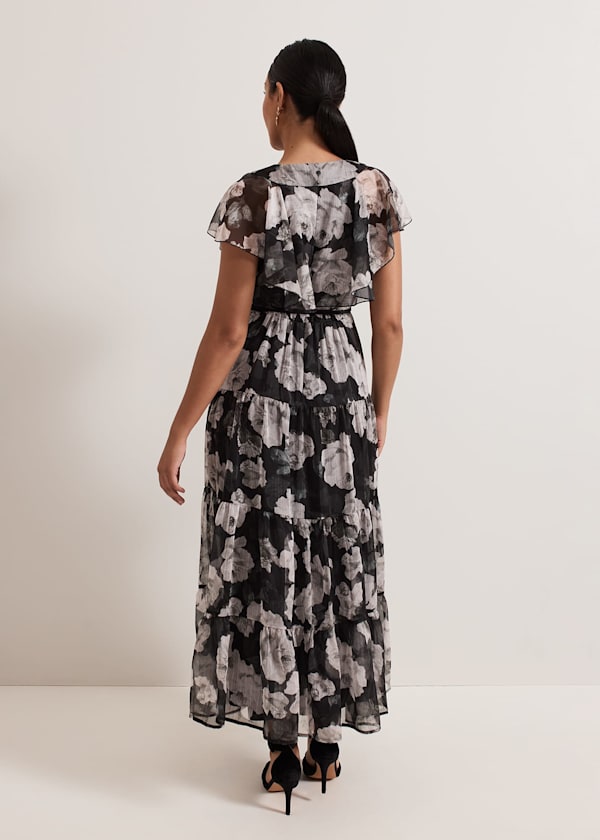 Petite Jordine Floral Print Midaxi Dress