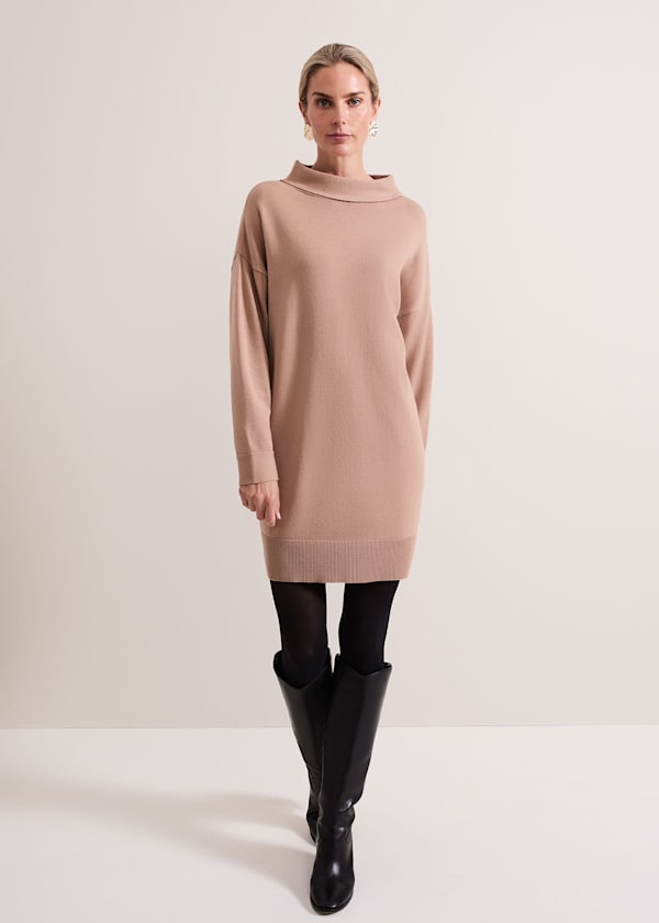 Skylar Funnel Neck Jumper Dress