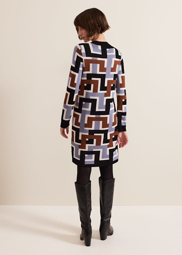 Brianna Jacquard Tunic Knitted Dress