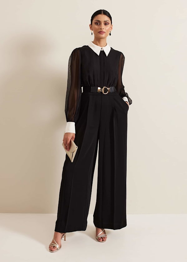 Nerissa Collar Shirt Jumpsuit