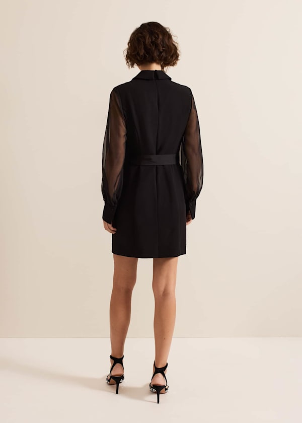 Saeda Black Tux Dress