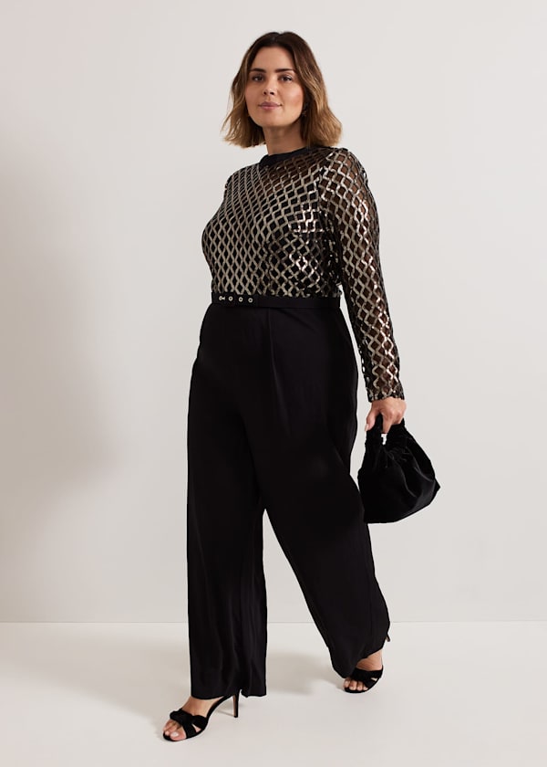 Amelia Sequin Bodice Jumpsuit